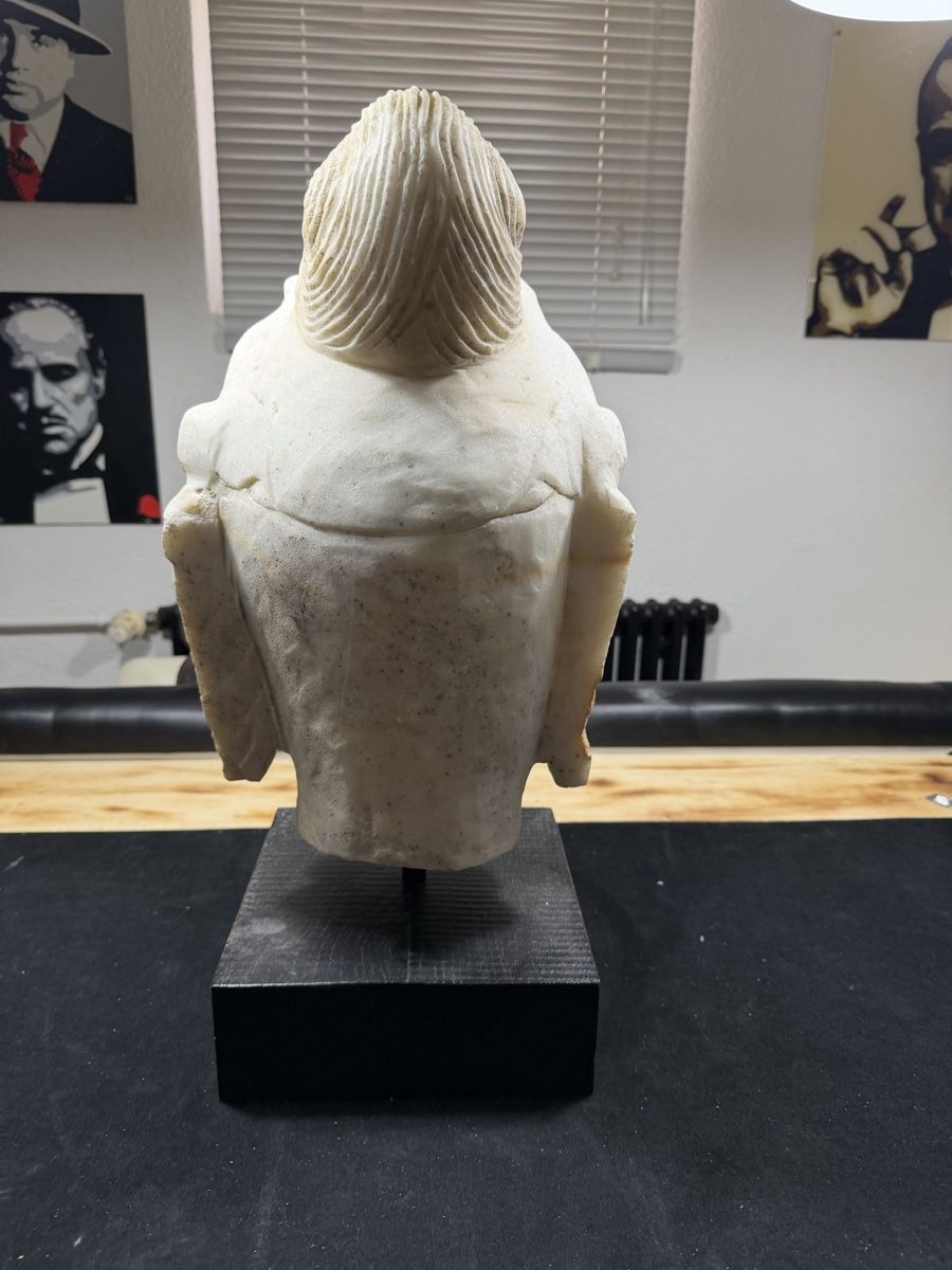 Sculture & Statue: Buddha Kopf 19.Jh weiss – Usato da Wettingen venduto da NickInc 3