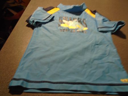 Bade-Shirt Grösse 110, blau/Surfer King