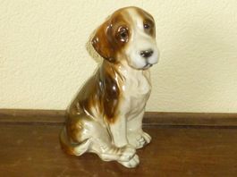 Porzellan Figur Jagdhund sitzend