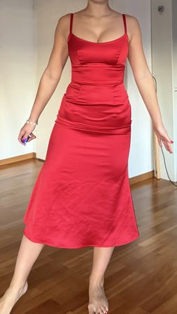 Elegant Red Dress, Size S