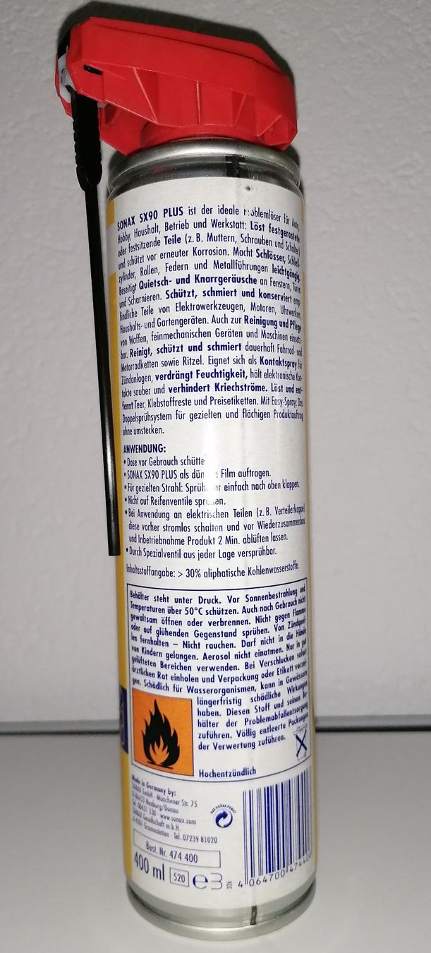 Sonax Prodotti di pulizia: SONAX SX90 plus Multifunktionsöl Spraydose, 400ml, Fabrikneu – Nuovo e nell'imballaggio originale da Unterengstringen venduto da Tnovus 1