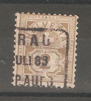53 2 Rp. weisses Papier gest.