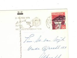Skirennen SKI WELTMEISTERSCHAFTEN ST. MORITZ 1974 Stempel
