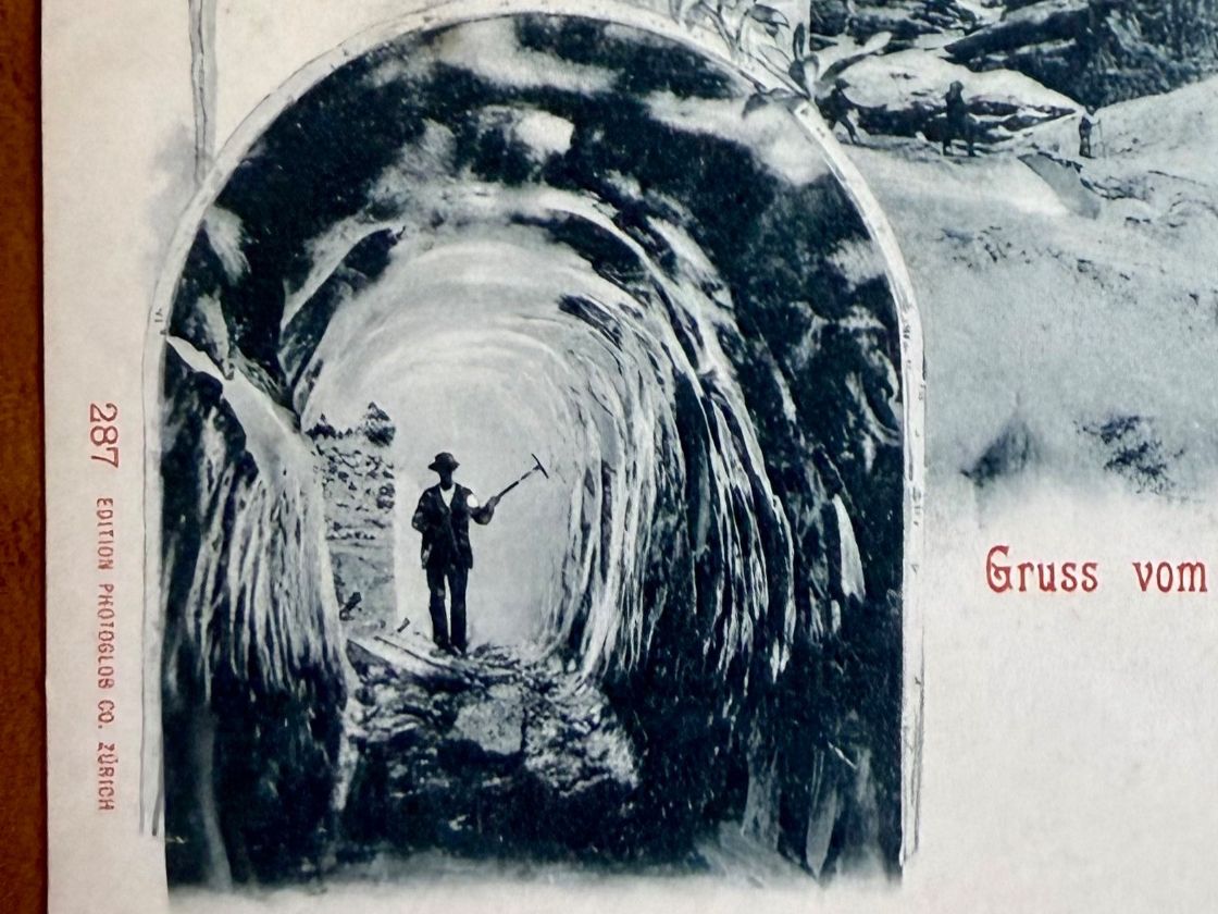 Cartoline postali: Jungfrau - Eigergletscher - Litho Antik – Usato da Lutry venduto da Ediego 2