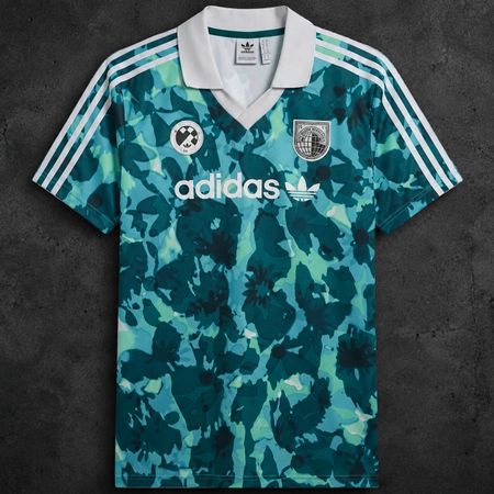 Maillot Adidas Originals bleu fleuri T. M