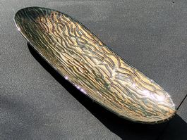 Exquisite KUNST DESIGN SKULPTUR SCHALE, edles Glas, wie NEU!