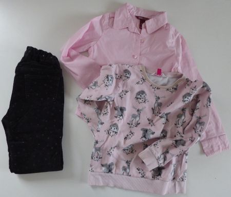Set Mädchen   Grösse 116      Manchesterhose, Pulli, Bluse