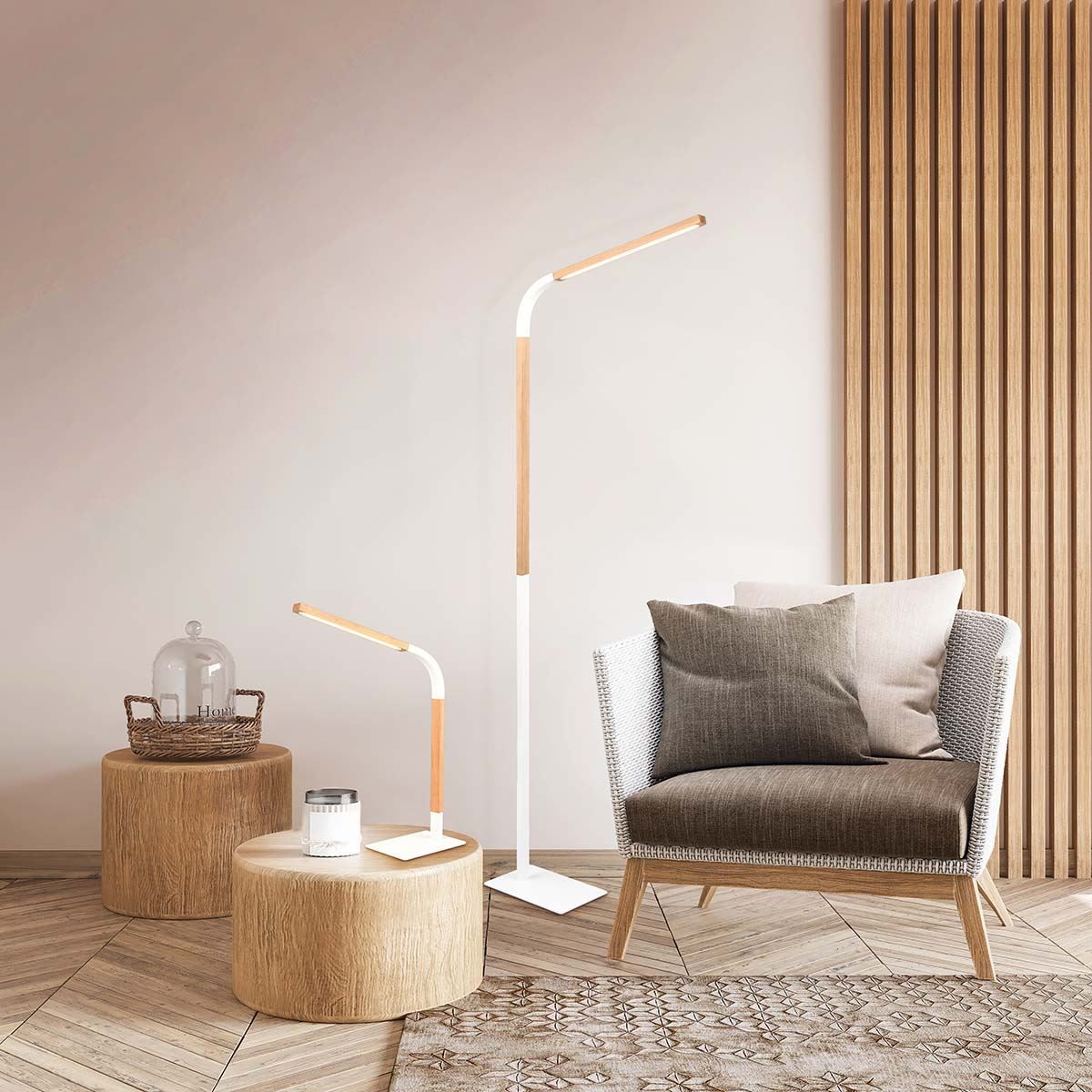 Lampen: LED Stehleuchte, Holz, 169 cm Höhe – Neu (gemäss Beschreibung) aus Kreuzlingen von Smart-Light 1