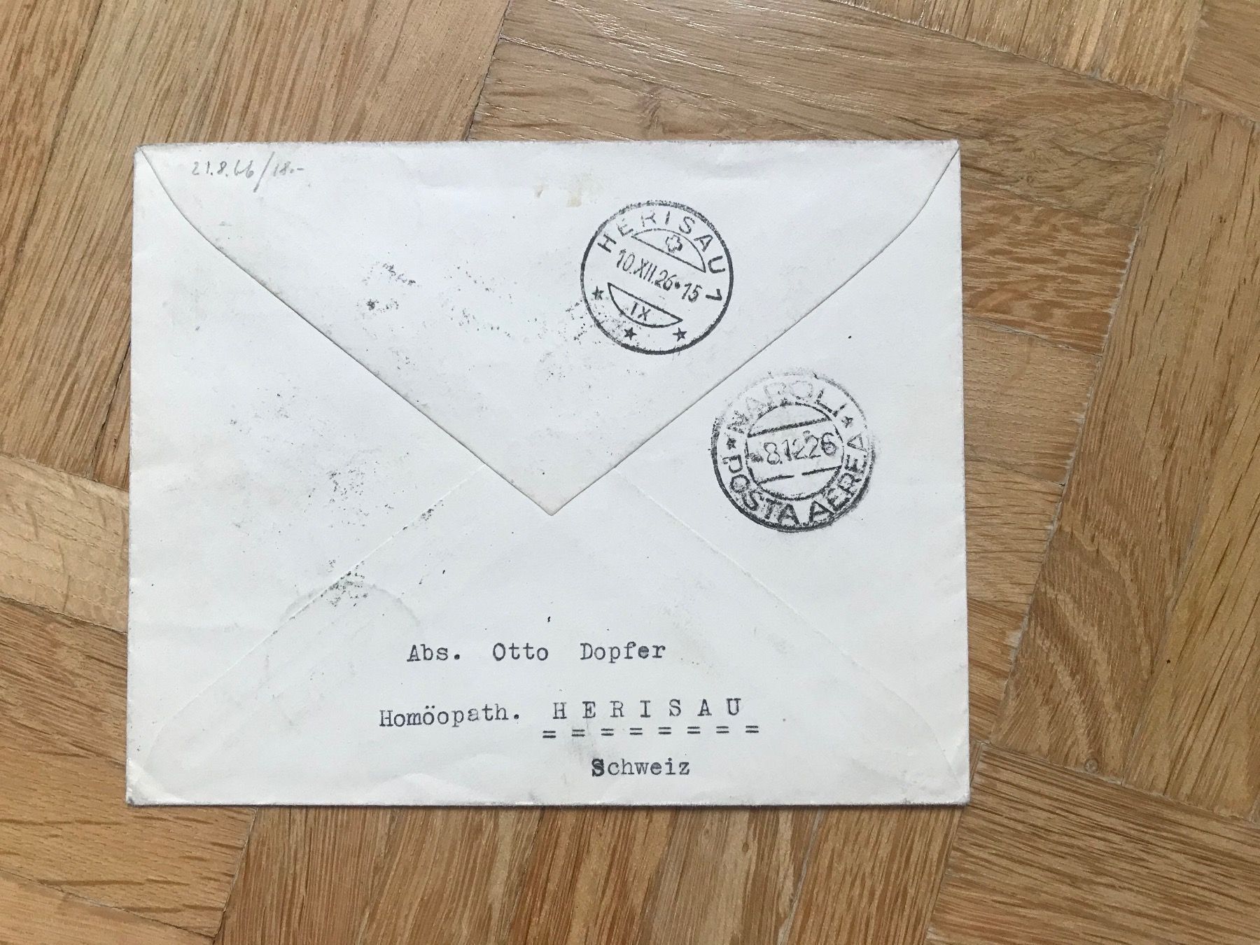Tutti i francobolli: 1926. Schweizer Afrikaflug nach Herisau – Usato da stäfa venduto da brandy66 1
