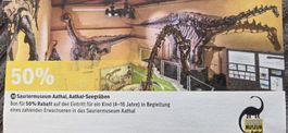 Sauriermuseum Aathal: 50% Rabatt-Bon für Kind! Sommer!