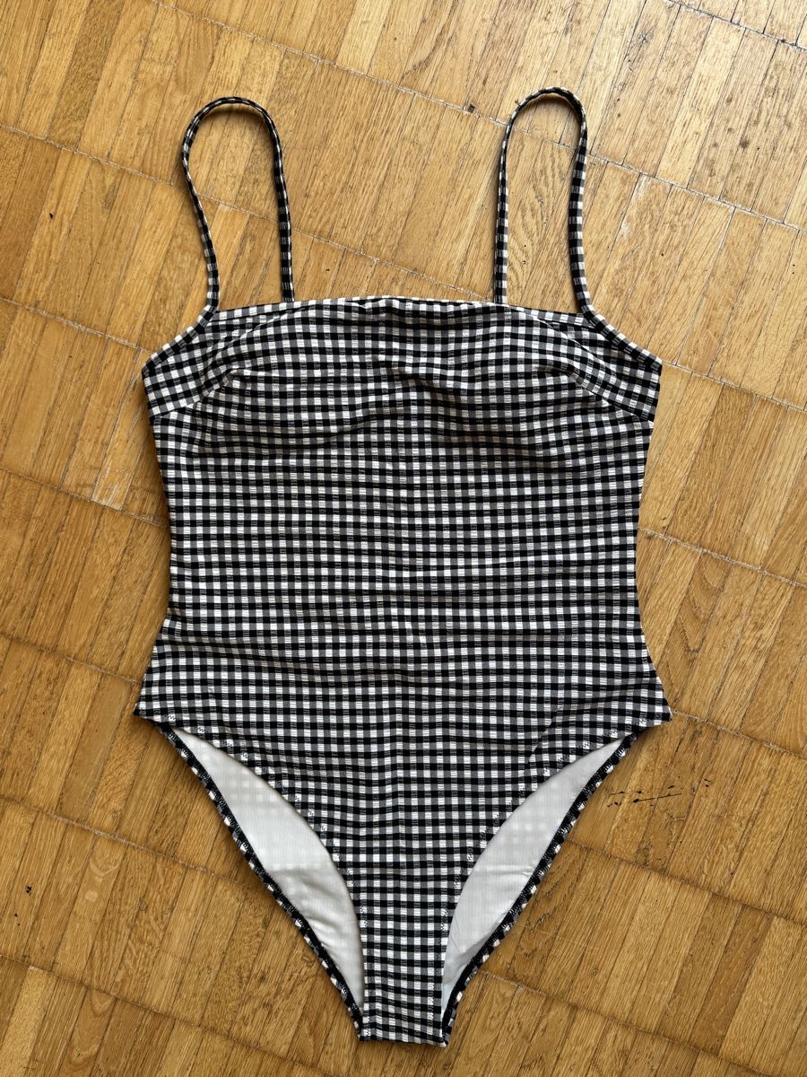 H&M Costumi da bagno & Bikini: NEW H&M Swimsuit Black White Gingham Pattern Size S – Nuovo e nell'imballaggio originale da Effretikon venduto da expiredrice