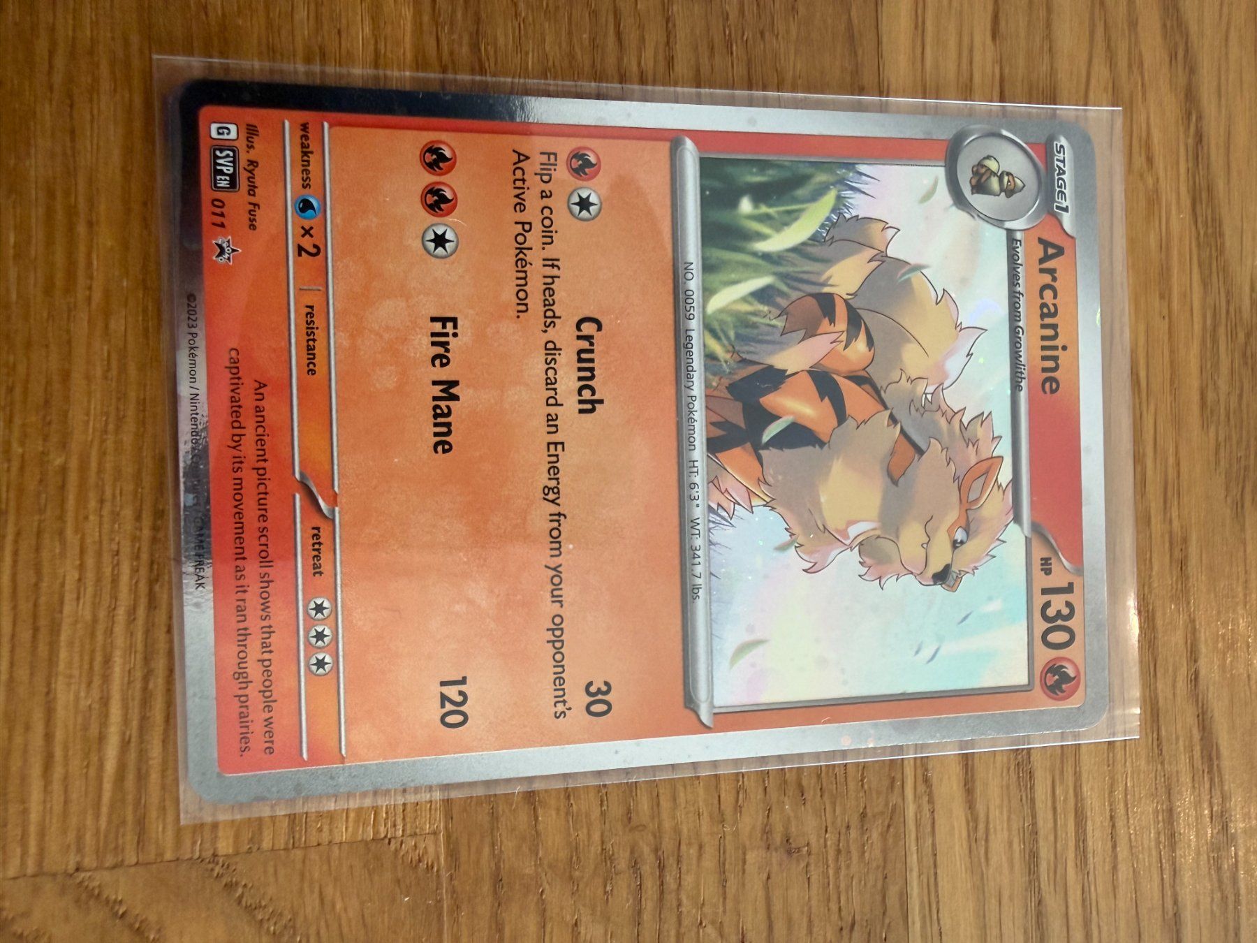 Pokémon Sammelbilder & Trading cards: Arcanine SVP 011 – Gebraucht aus Amriswil von sim_nlb6