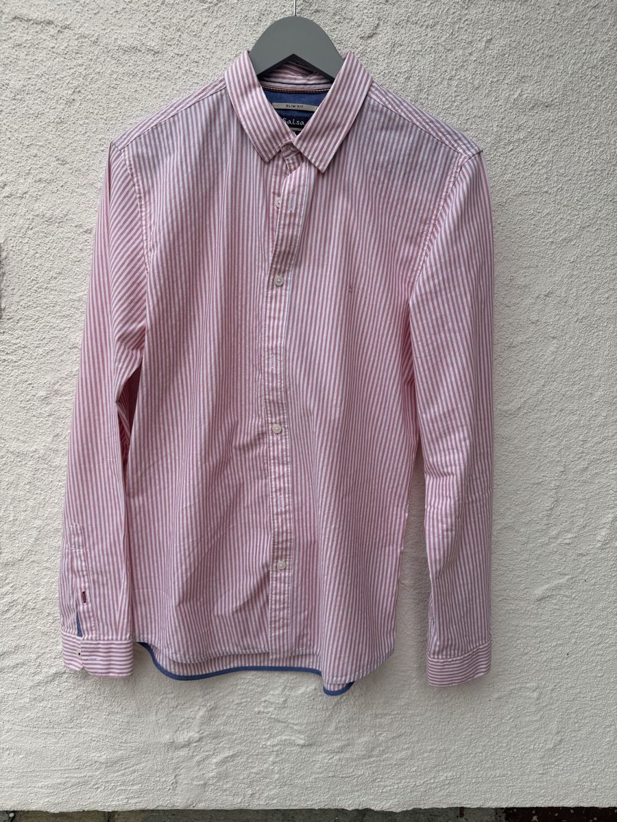 Camicie: Pinkes, gestreiftes Hemd – Usato da Weinfelden venduto da cha_kx8p 3