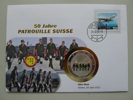 2012, Numisbrief "After Work" 50 Jahre Patrouille Suisse