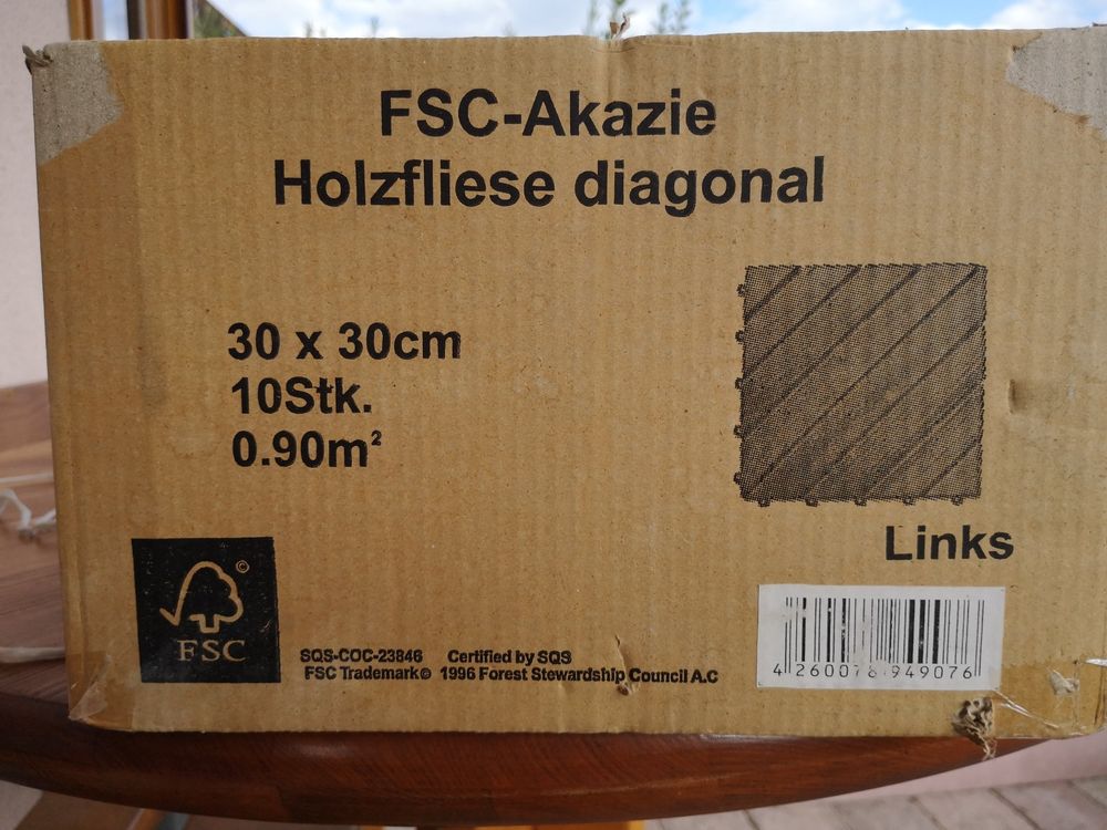 Yaheetech Holzfliesen Akazie 30x30 Cm – 27-teilig (ca. 2,6 M²) Mit Klicksystem Für Terrasse & Balkon