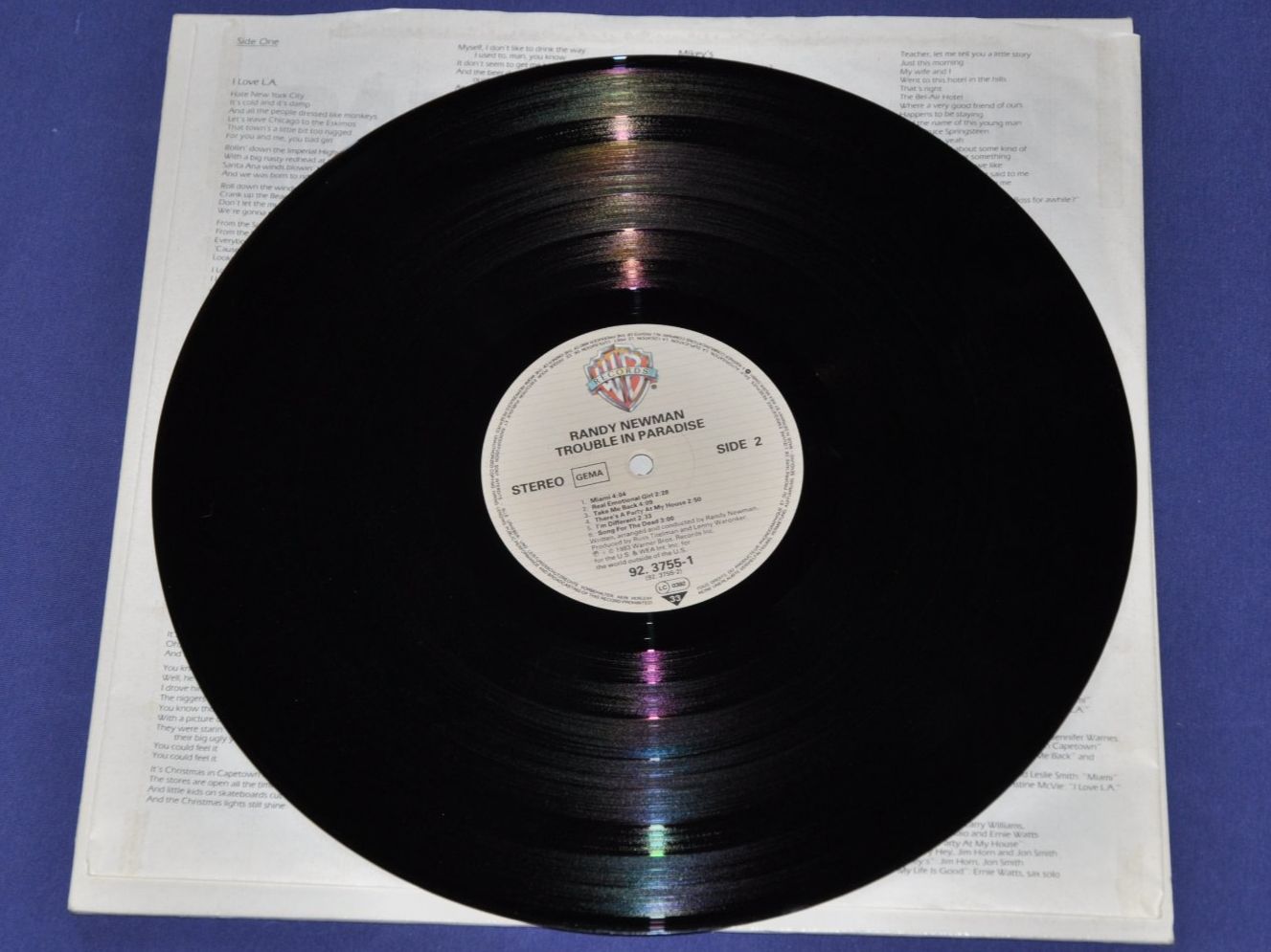 Dischi in vinile: LP Randy Newman - Trouble In Paradise – Usato da Boll venduto da Theodora15 5