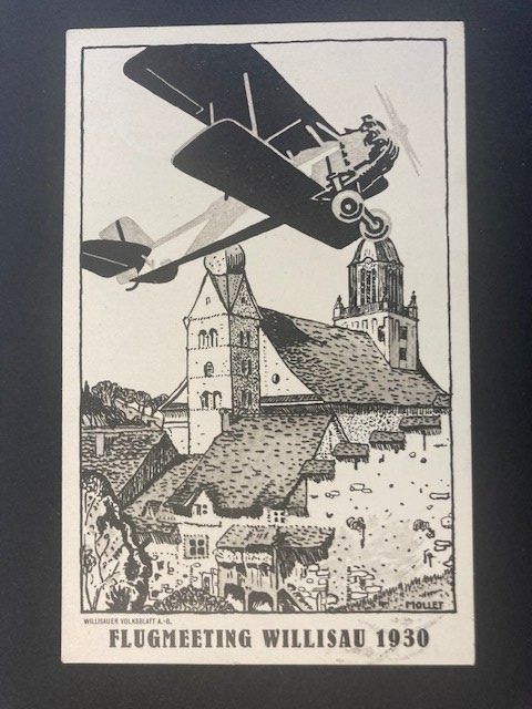 Flugpostkarte Mit Luftpost Zürich - Bern 1930, Willisau 1930 (Gebraucht ...