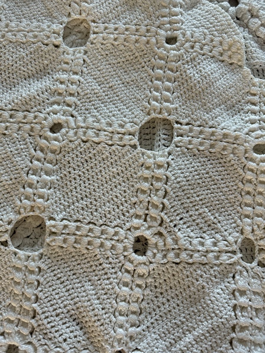 Coperte: Gehäkelte Decke weiss Handarbeit  – Usato da Lanzenhäusern venduto da Galaa 6