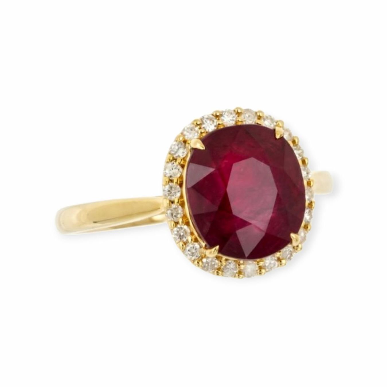 Bagues: 4.30tcw Rubin-Ring 14k Gelbgold – Neuf avec emballage d'origine à Illnau par Juwelier_Mahler_GmbH 2