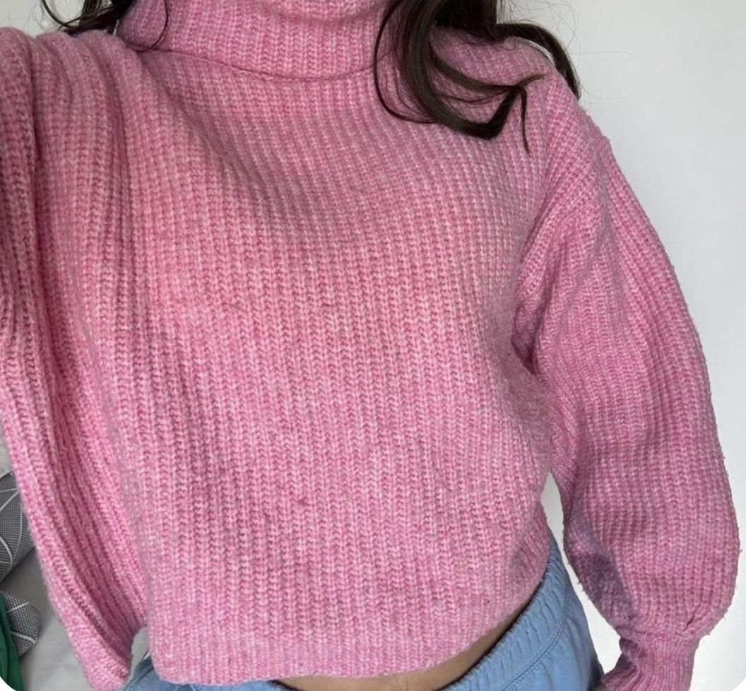 Lana: gros pull rose en laine  – Usato da Ardon venduto da loanneroch