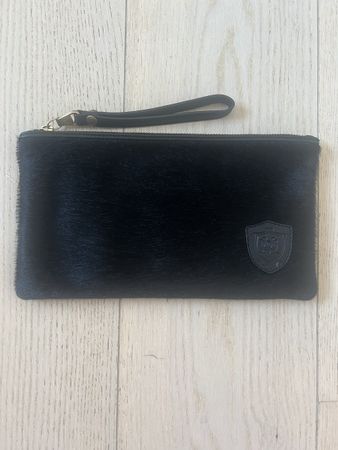 Lovely Black Leather Clutch Bag. As New! Great Price!