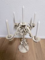 Kerzenständer für 5 Kerzen, Vintage Stil, Elfenbein