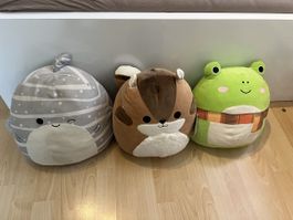 Squishmallows Stofftiere: Frosch, Wal, Eichhörnchen - Set!