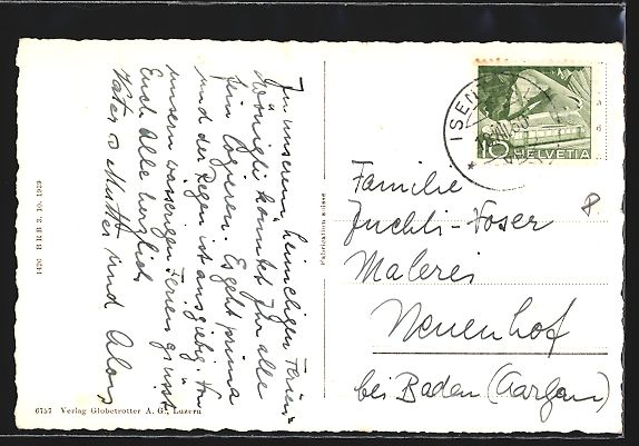 Ansichtskarten: AK Isenthal, Kirche, 1950 – Gebraucht aus Berlin von bartko-reher 1