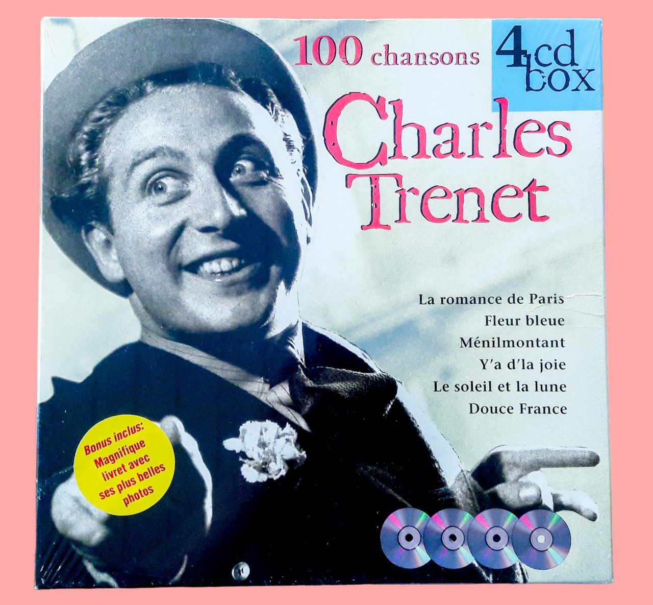 CD: Charles Trenet  100 chansons   coffret de 4 CD – Nuovo e nell'imballaggio originale da Tavannes venduto da Nekosumi 2