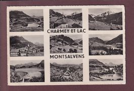 CHARMEY et Lac de MONTSALVENS - 9 images - 1945 Feldpost