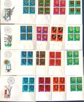 1978-1981 Pro Juventute FDC Gemeindewappen I-IV Viererblock