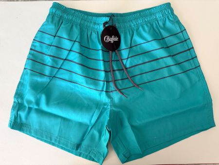 BUFFALO, Badeshorts, Grösse M, Farbe Grün mit Streifen