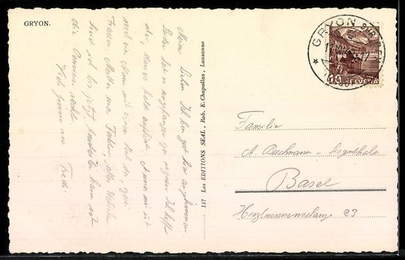 Cartoline postali: AK Gryon, Ortsansicht am Hang – Usato da Berlin venduto da bartko-reher 1