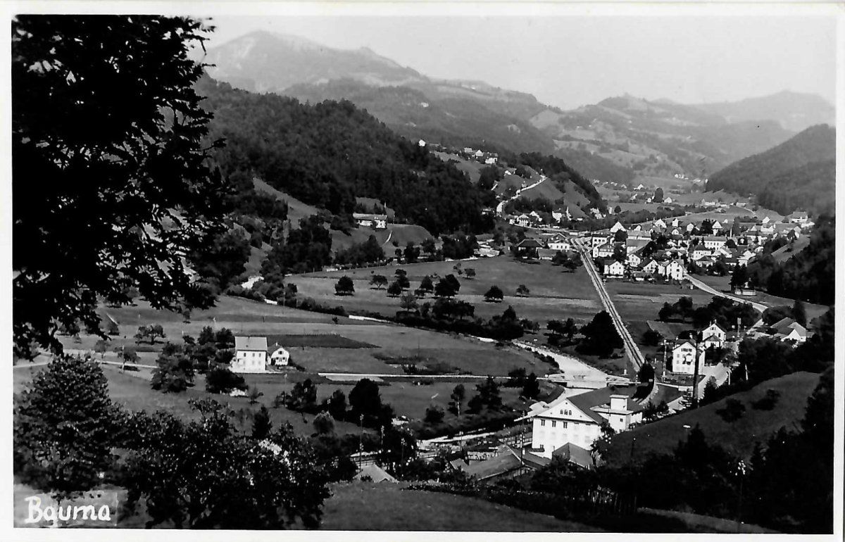 Cartoline postali: Bauma ZH Flugaufnahme  ,  1940 – Usato da Solothurn venduto da Bepposol