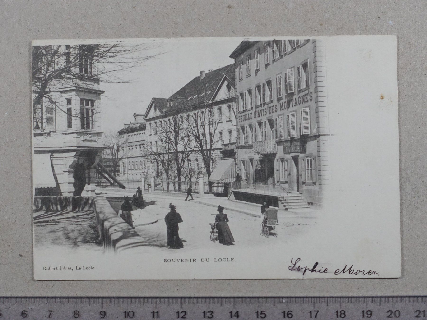 Cartoline postali: Le Locle, 1901, belebt – Usato da Lenzburg venduto da fh1