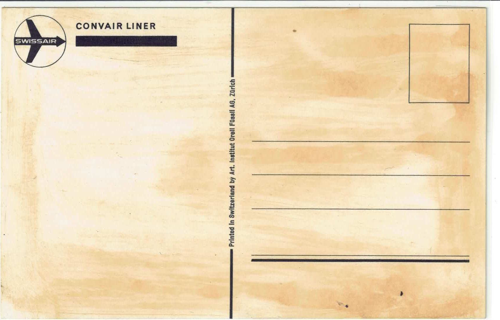 Cartoline postali: Swissair - Convair-Liner – Usato da Ettingen venduto da Kartenplanet 1