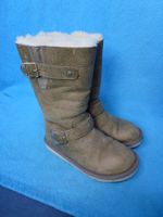UGG STIEFEL LEDER LAMMFELL GEFÜTTERT GR 37 TOP IN SCHUSS