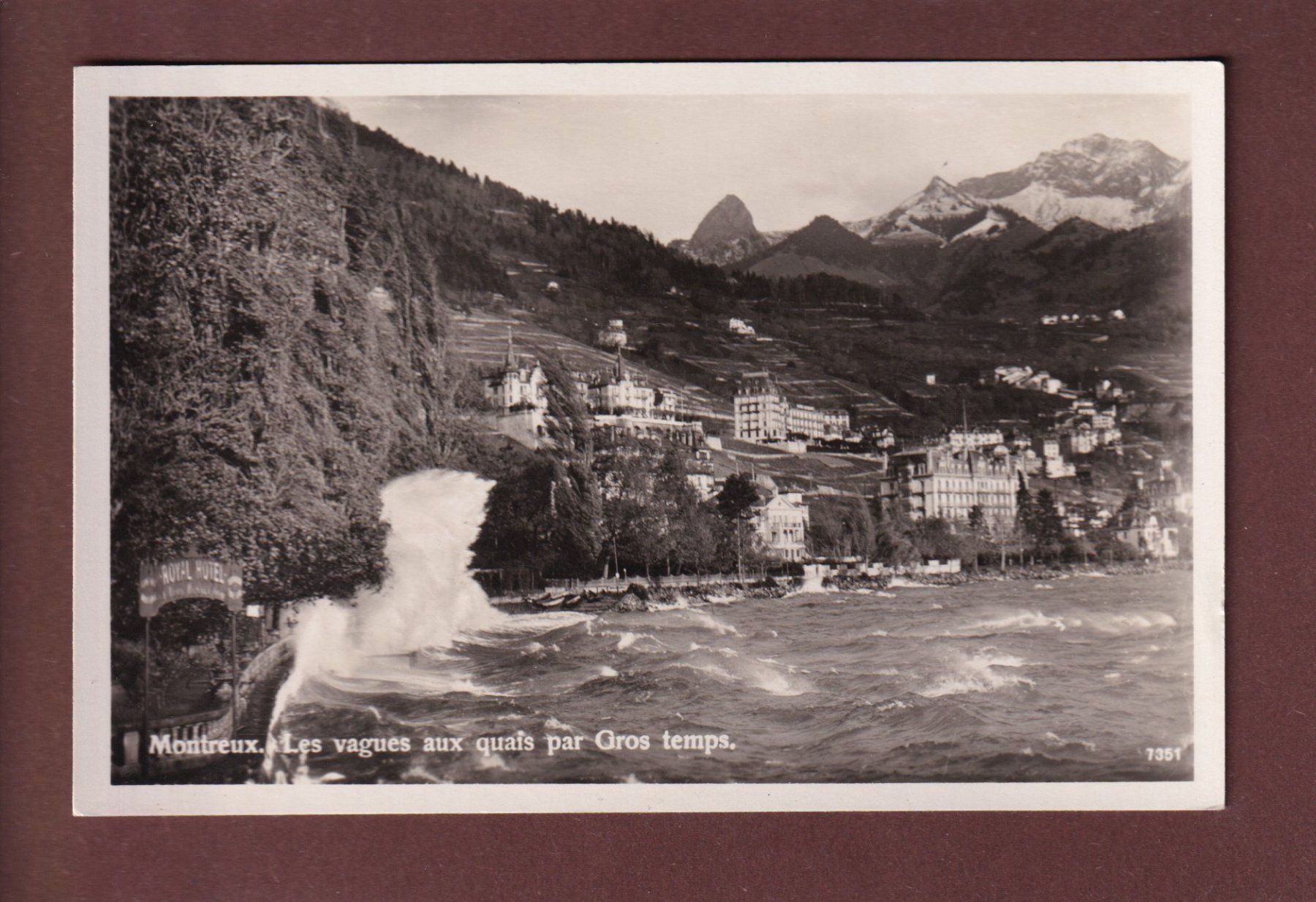 Cartoline postali: Gros temps à MONTREUX – Usato da Pully venduto da nicecards