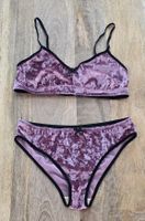 Samtig Set BH & Slip Grösse M Lila Neu & Ungetragen!