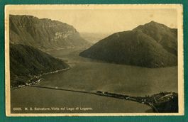 Monte San Salvatore, Vista sul Lago di Lugano, 1910,gelaufen