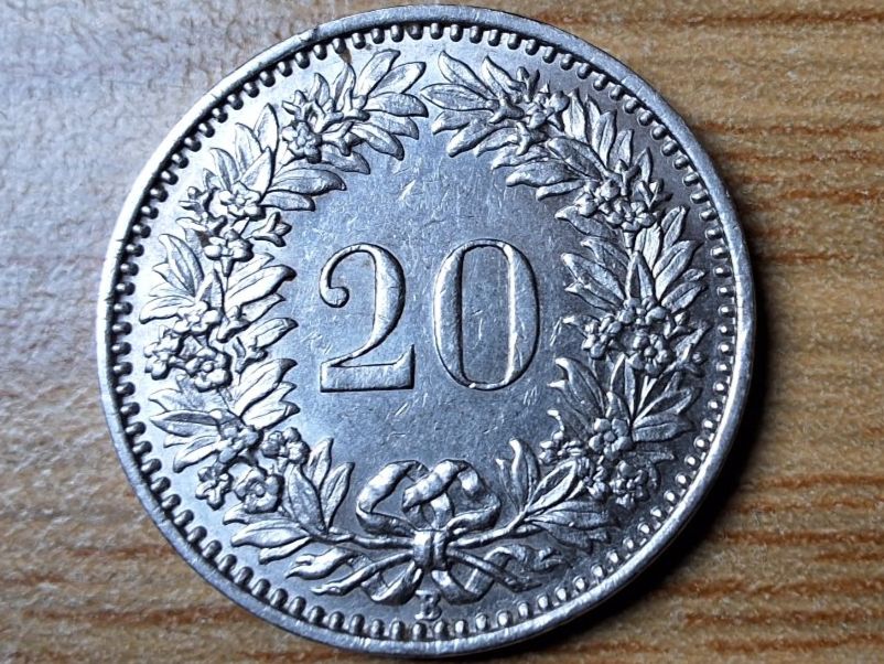 Tutti le monete: 20 Rappen 1933 - fast vorzüglich! – Usato da Münchenstein venduto da purbach1 9