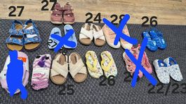 Verschiedene schuhe zwischen 1.- und 7.-