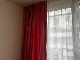 Vorhang rosa kurz mit Kräuselband Grösse 160x255cm