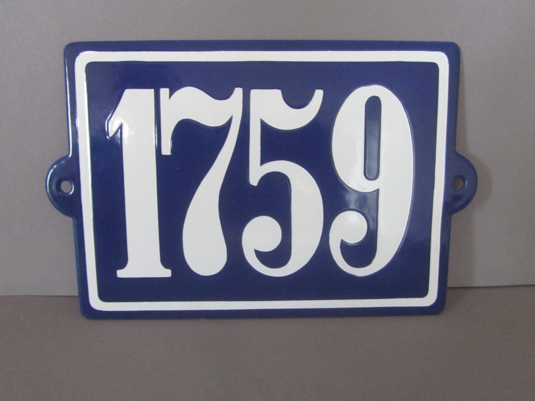 Insegne: Hausnummernschild, Emailschild, Nr. 1759 – Usato da Seengen venduto da mikelele 1