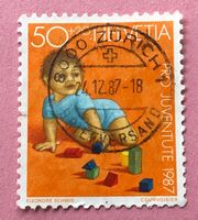 Nr.J 304 Kriechendes Kind Pro Juventute GESTEMPELT 1987  
