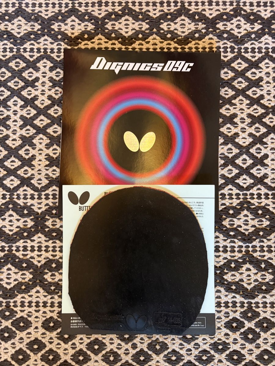 Tennis da tavolo: Butterfly Dignics 9c in 1.9mm schwarz – Usato da Lommis venduto da charisarts