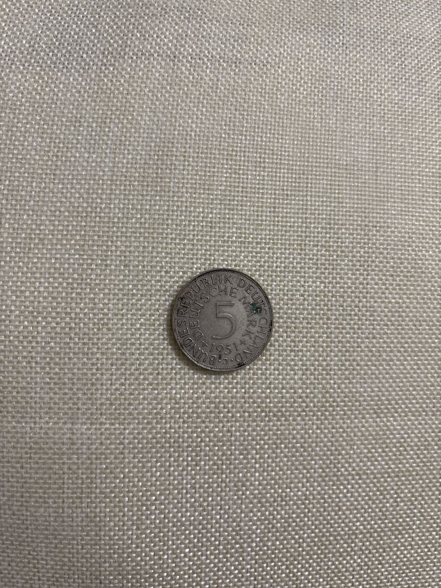 Tutti le monete: Allemagne 5 marks 1951 argent  – Usato da Le landeron venduto da santa_99 1