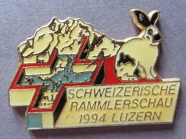 PIN, TIERE KANINCHEN SCHWEIZ. RAMMLERSCHAU LUZERN 1994, HASE