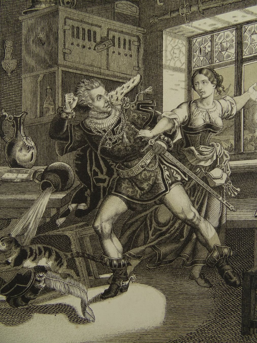 Stiche: DER FALL VON RINGGENBERG, LITHOGRAPHIE UM 1860 – Gebraucht aus Grüningen von Kartensammler 3
