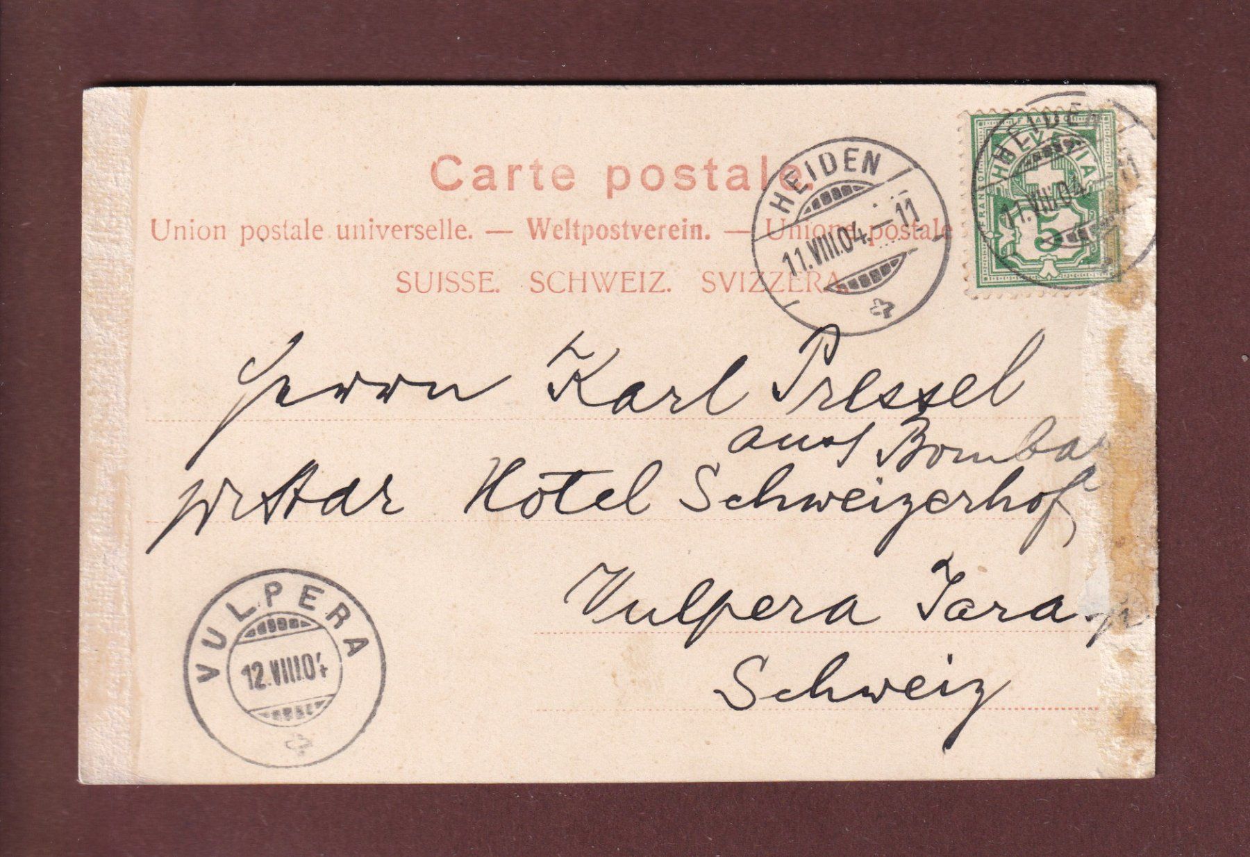 Cartoline postali: HEIDEN - Teilansicht - 1904 – Usato da Pully venduto da nicecards 1